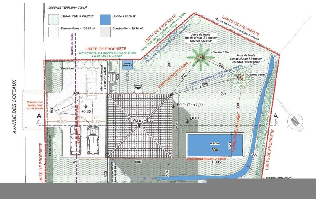 Annonces GRASSE : Terrain | CANNES (06400) | 706 m2 | 595 000 € 